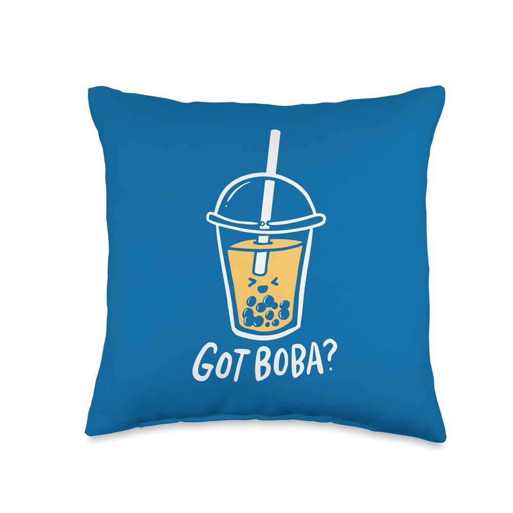 2983 Cute Bubble Tea Kawaii Boba Milk Tea Funny Quote Got Boba Throw Pillow